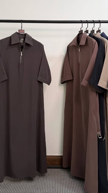 بلوز کفتان نیم زیپ کتان سیلک